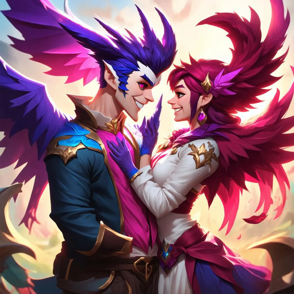 Xayah and Rakan League Of Legends