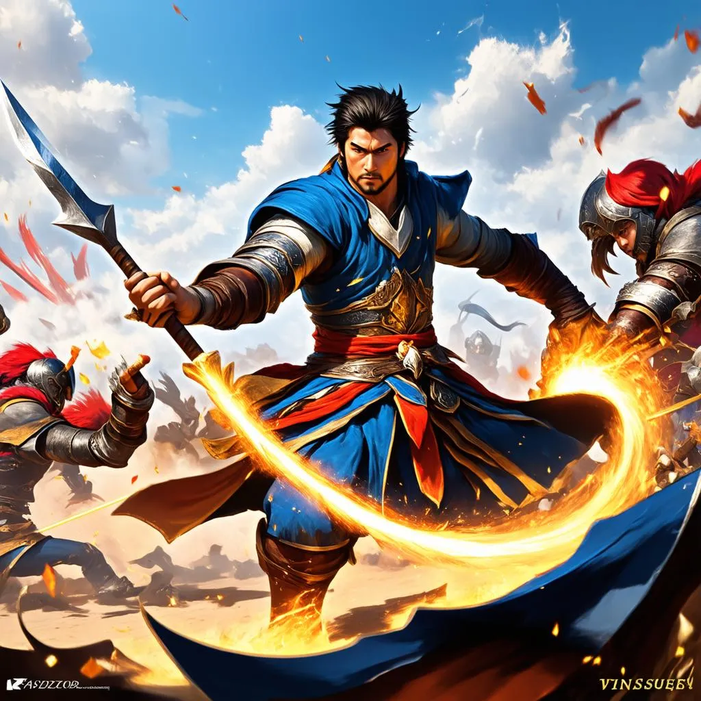 Xin Zhao hất tung đối thủ