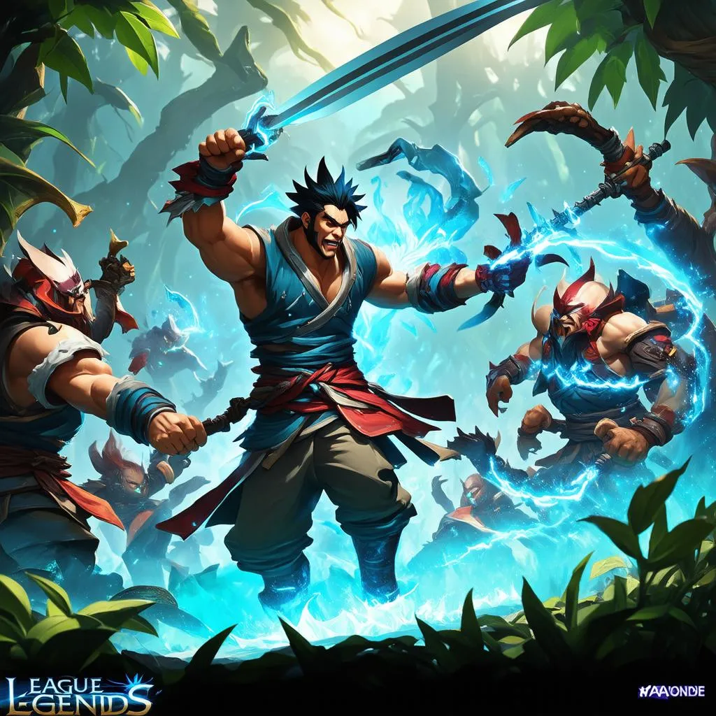 Yasuo giao tranh trong rừng