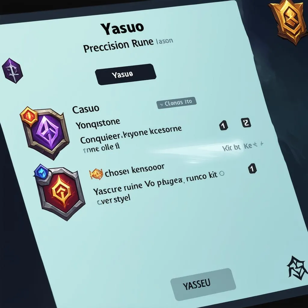 Yasuo runes bảng Chuẩn Xác