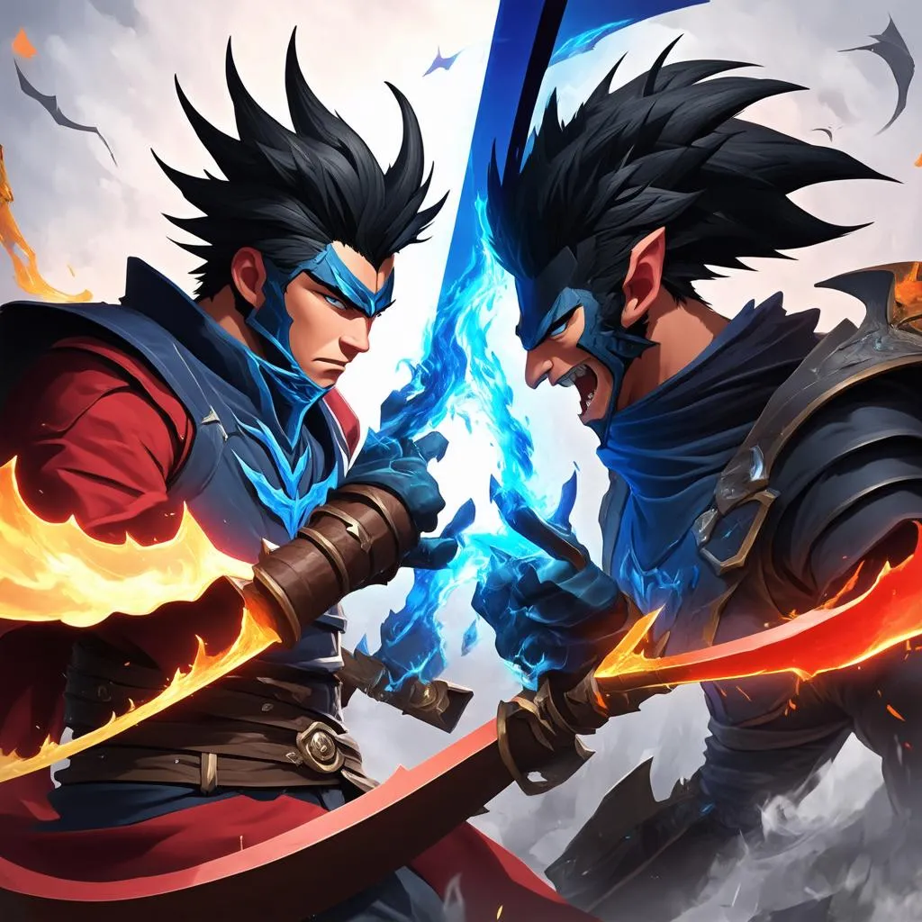 Yasuo và Zed đối đầu