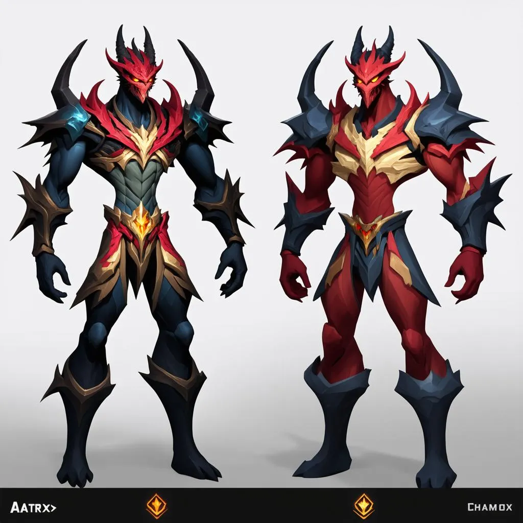 Aatrox Champion Skin VS Base