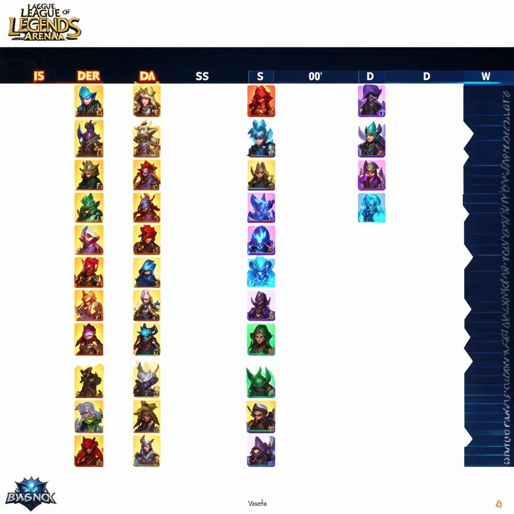 Arena Tier List League of Legends: Bí mật để leo rank hiệu quả