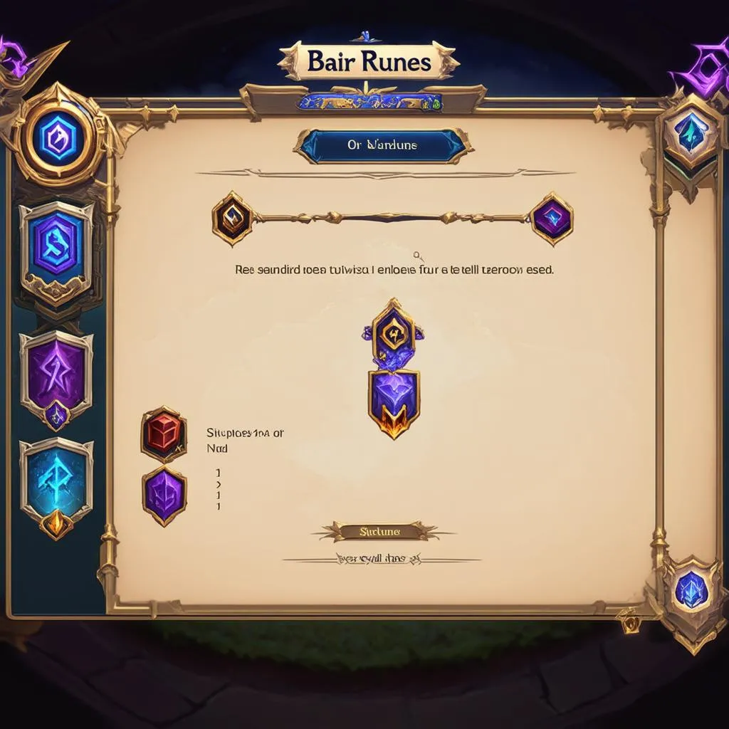 Bair Runes: Game Interface