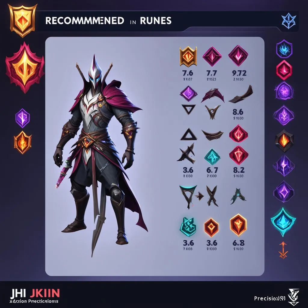 Bảng ngọc Jhin chuẩn xạ thủ