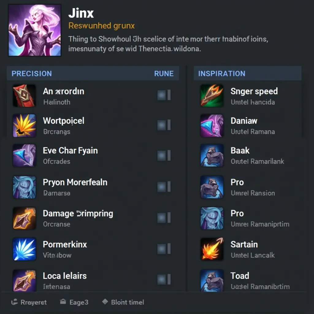 Bảng ngọc Jinx mùa mới