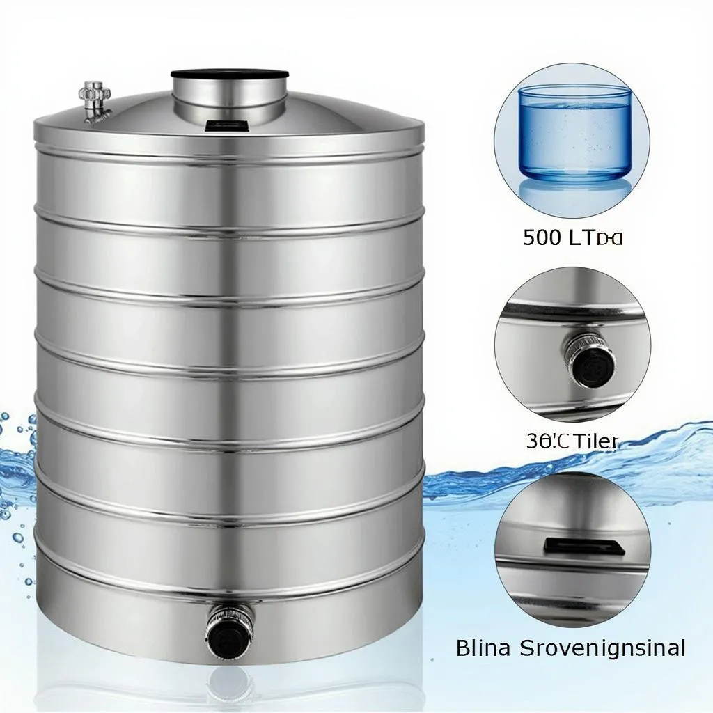 Bồn nước inox 500l dung tích lớn