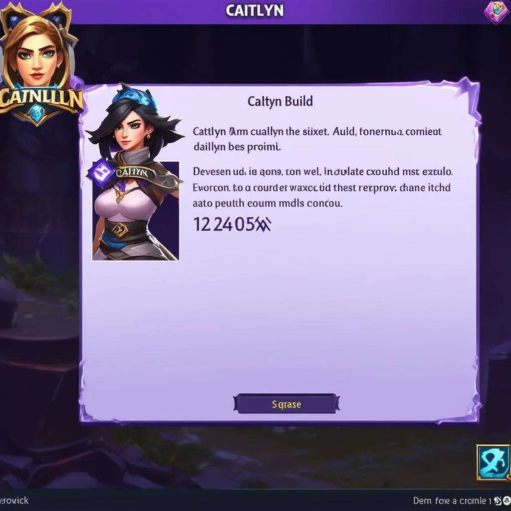 Cait build trong game Liên Minh Huyền Thoại