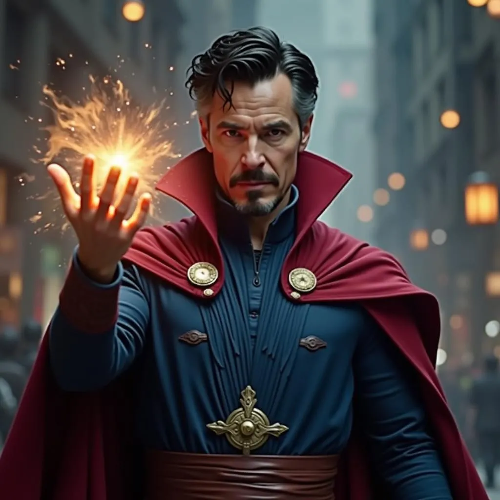 Doctor Strange sử dụng phép thuật trong một cảnh phim