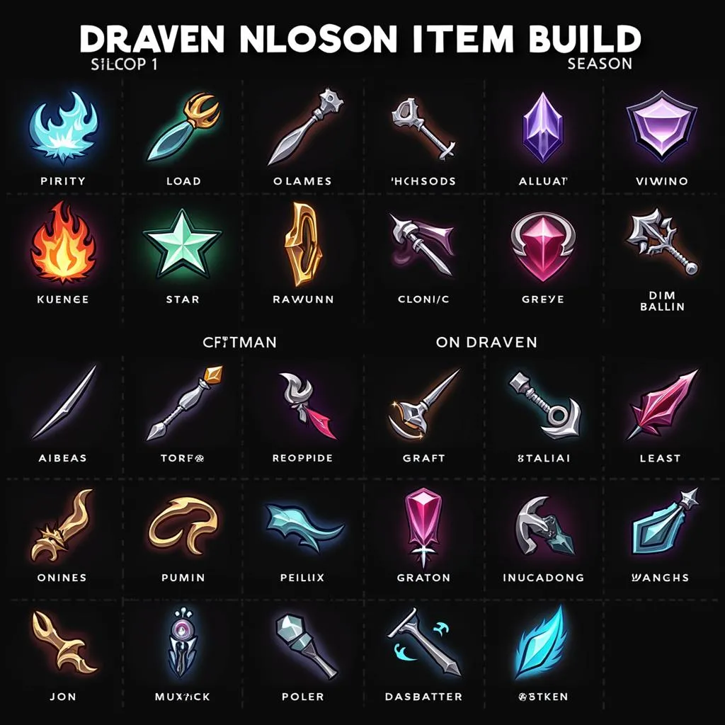 Bộ trang bị Draven Arena tối ưu