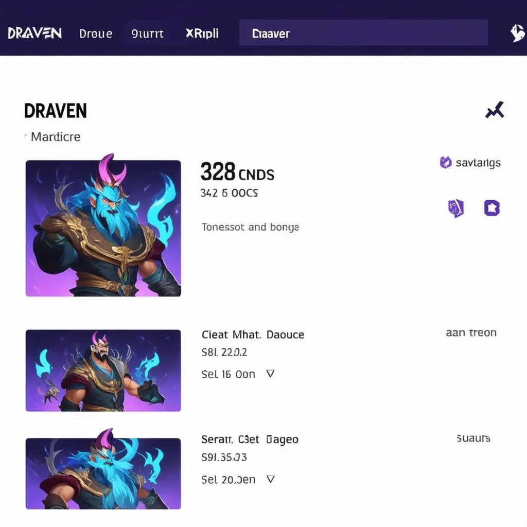 Bảng xếp hạng Draven trên OP.GG