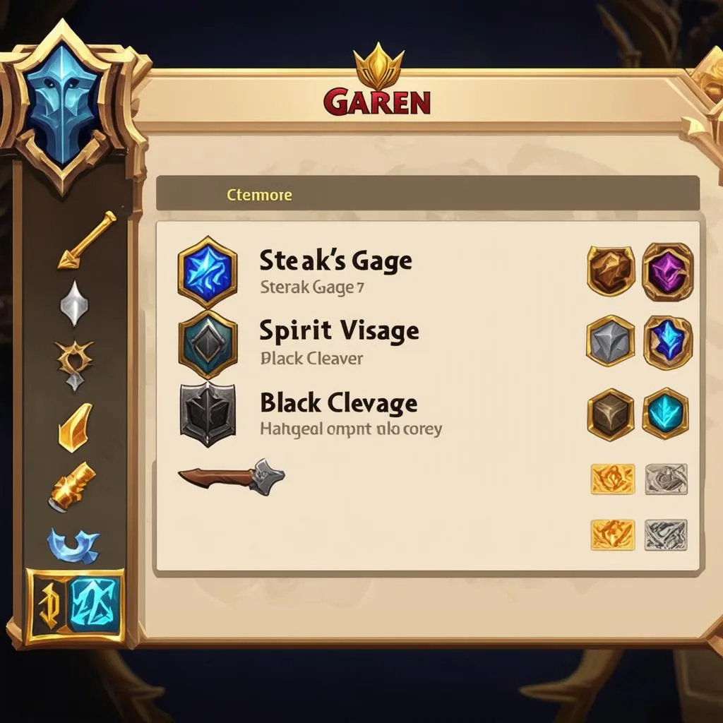 Garen Build Items