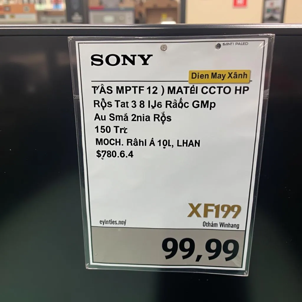 Giá tivi Sony tại Điện Máy Xanh