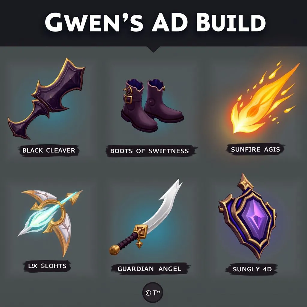 Gwen AD build - Trang bị vật lý cho Gwen