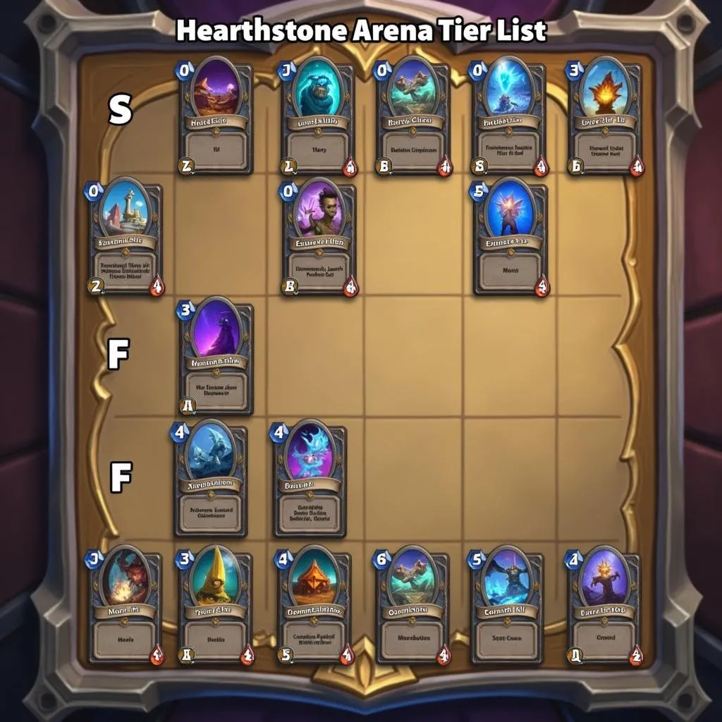 Danh sách phân loại quân bài Hearthstone Arena