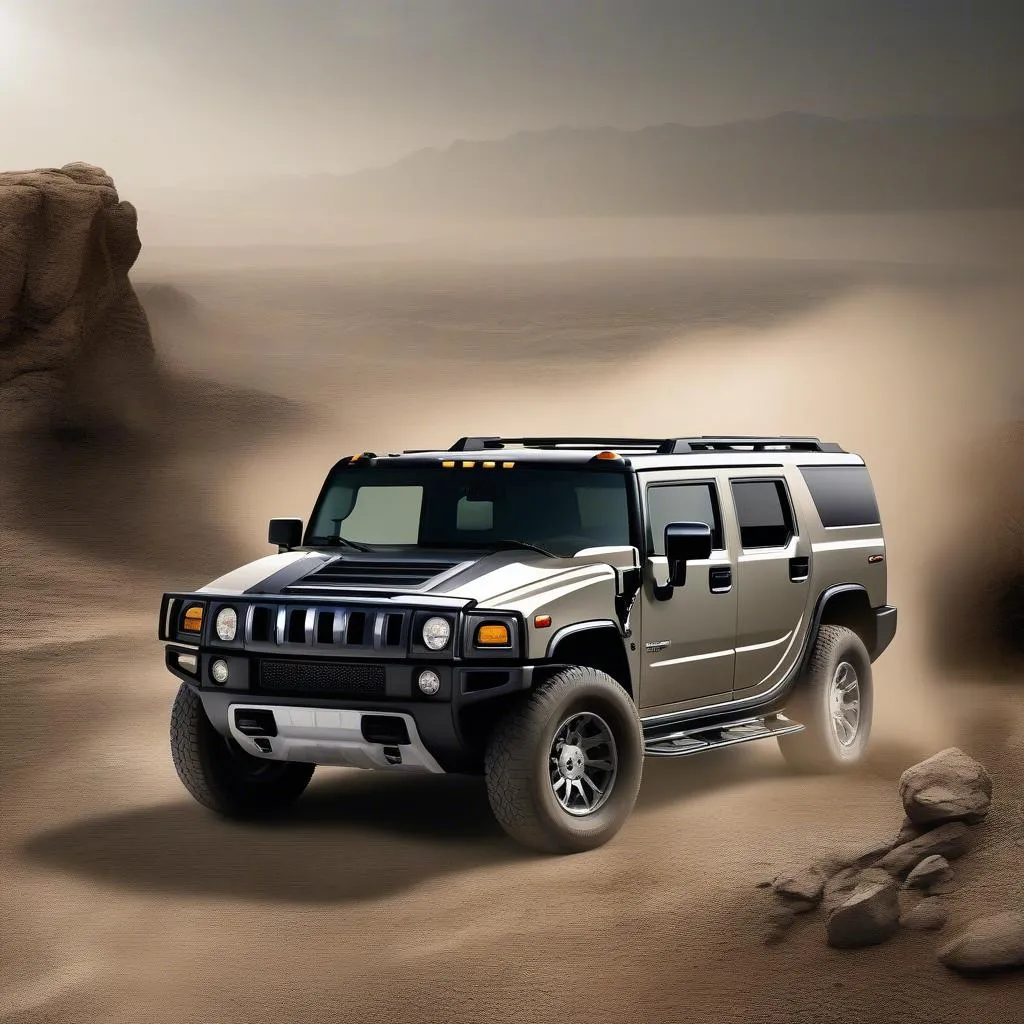 Hummer H2 trên đường off-road