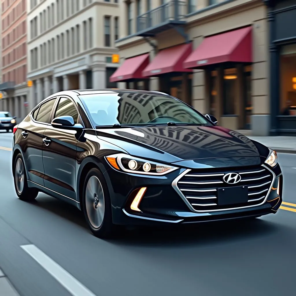 Hình ảnh Hyundai Elantra lăn bánh