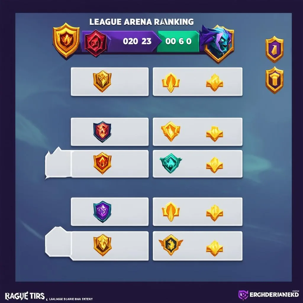 League Arena ranking system