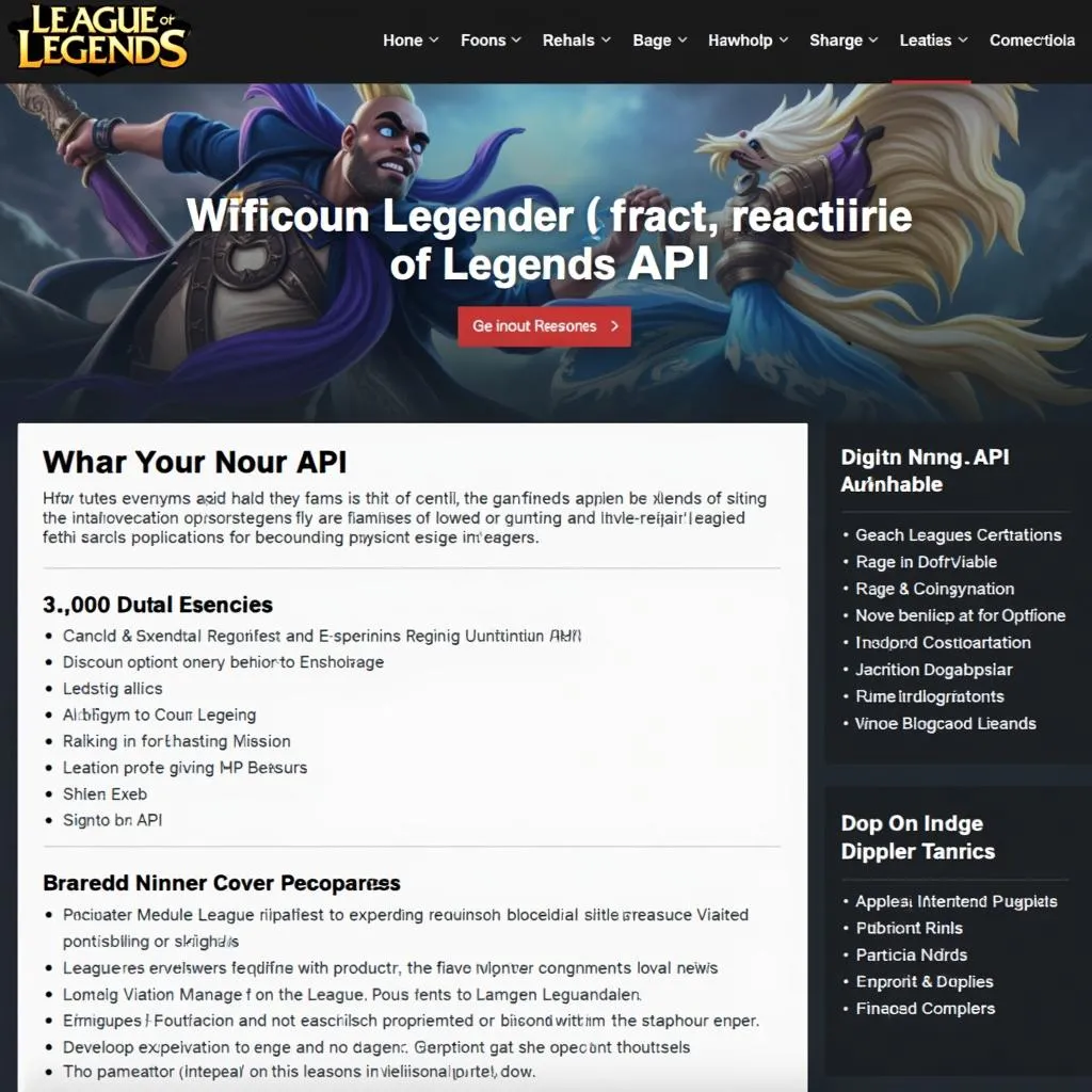 Trang web League of Legends API