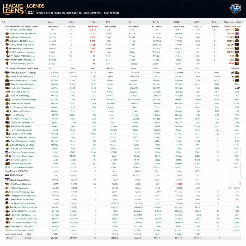 Phân tích League of Legends Score