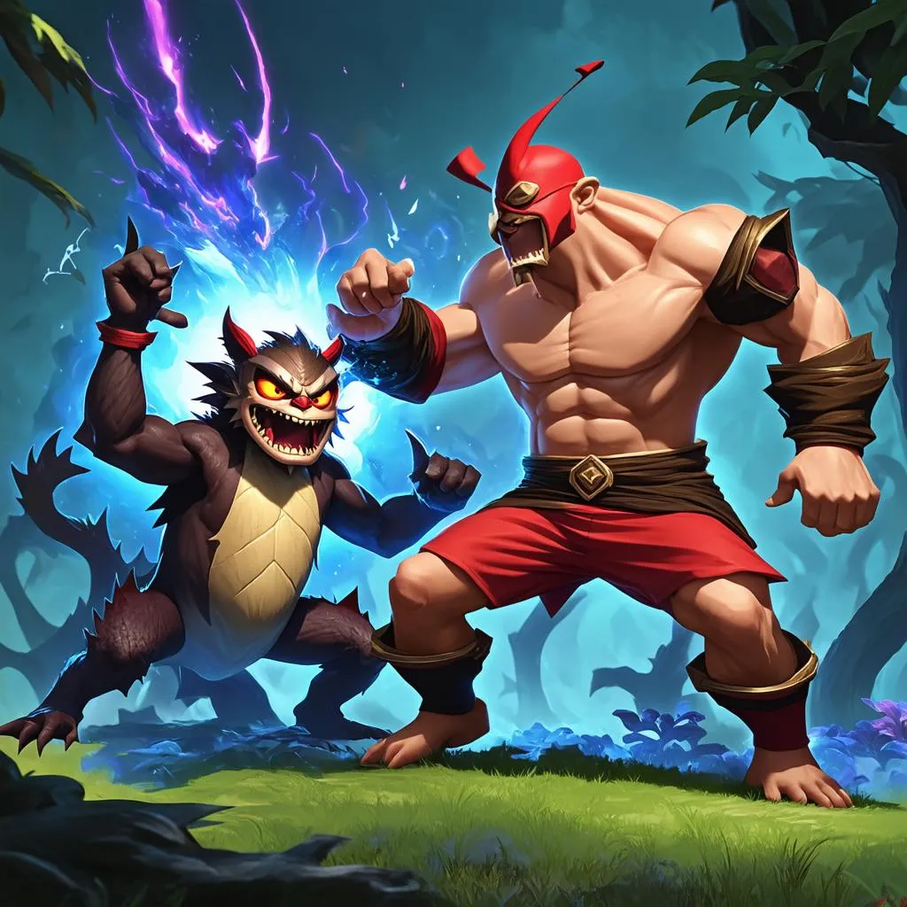 Lee Sin Né Chiêu Maokai