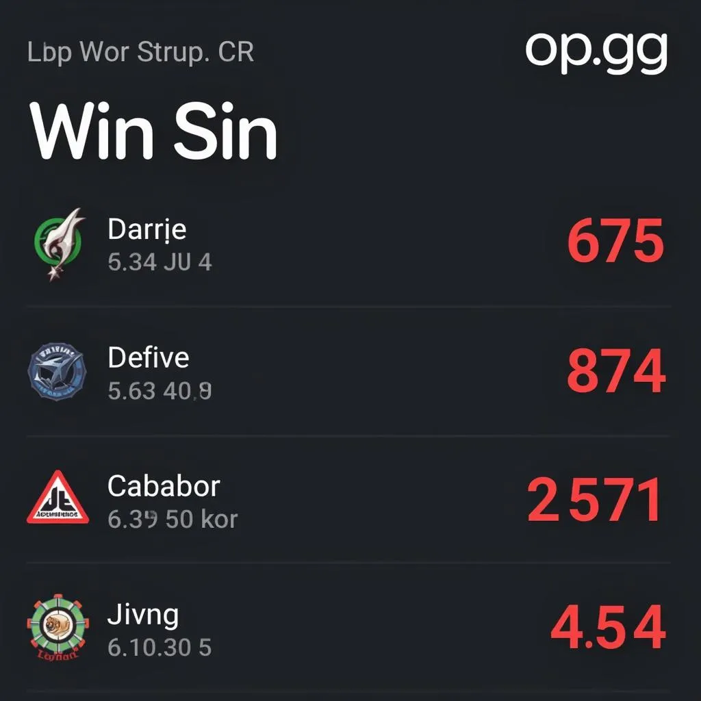 Thống kê Lee Sin trên op.gg