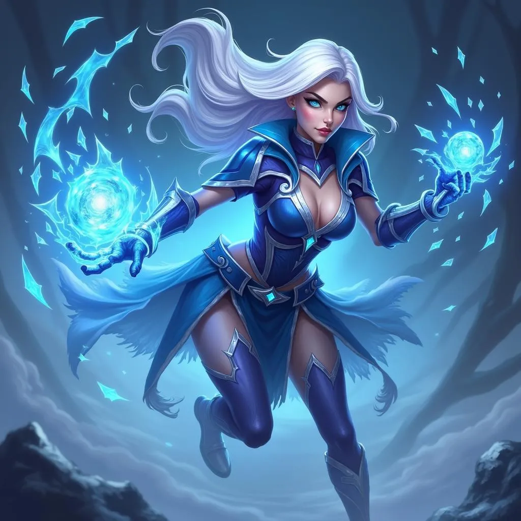 Lissandra sử dụng chuỗi chiêu thức lên mục tiêu