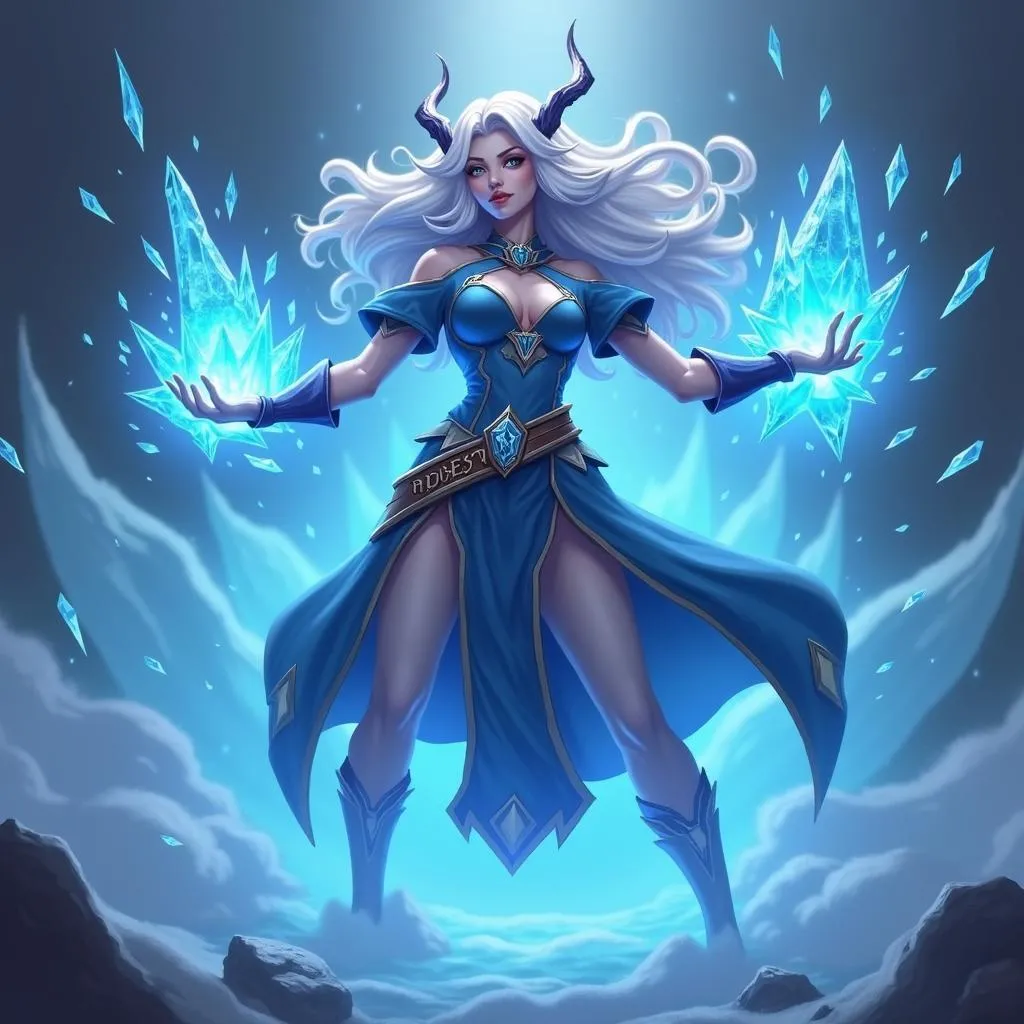 Lissandra sử dụng chiêu cuối vào đội hình địch