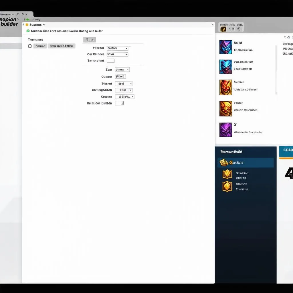 League of Legends Champion Builder