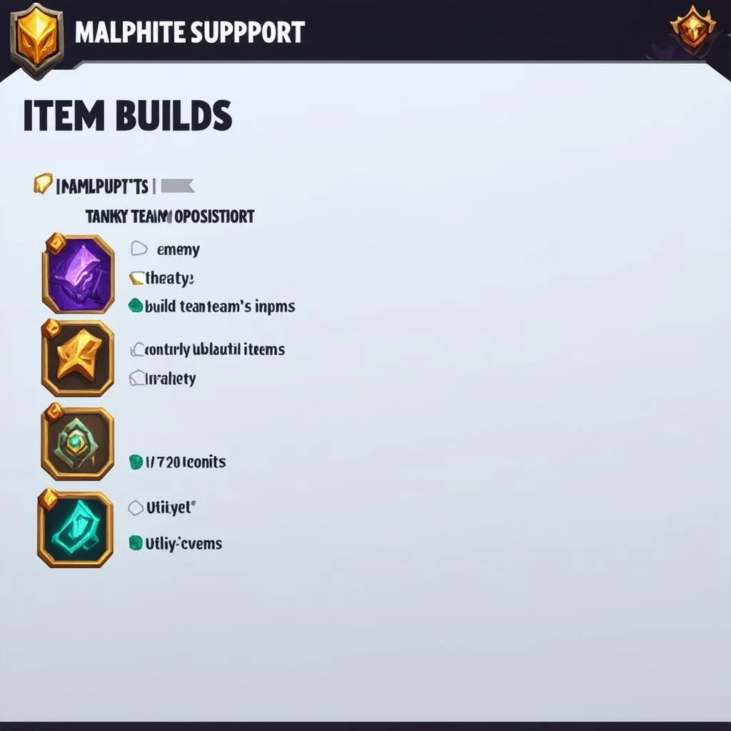 Trang bị cho Malphite Support