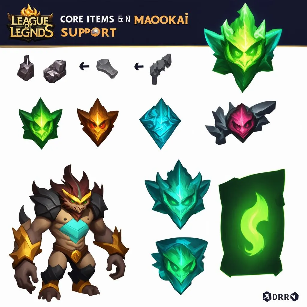 Trang bị cho Maokai support