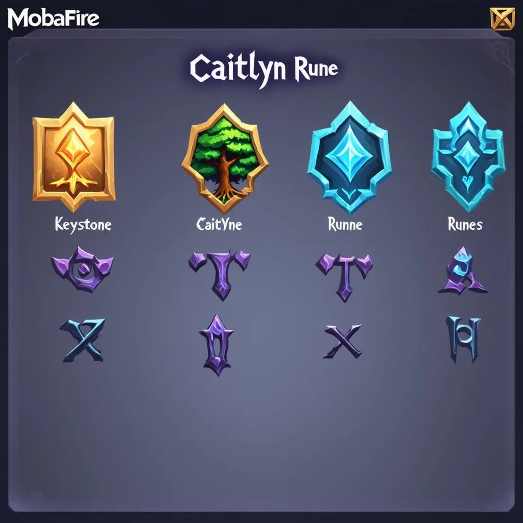 Bảng ngọc Caitlyn MobaFire