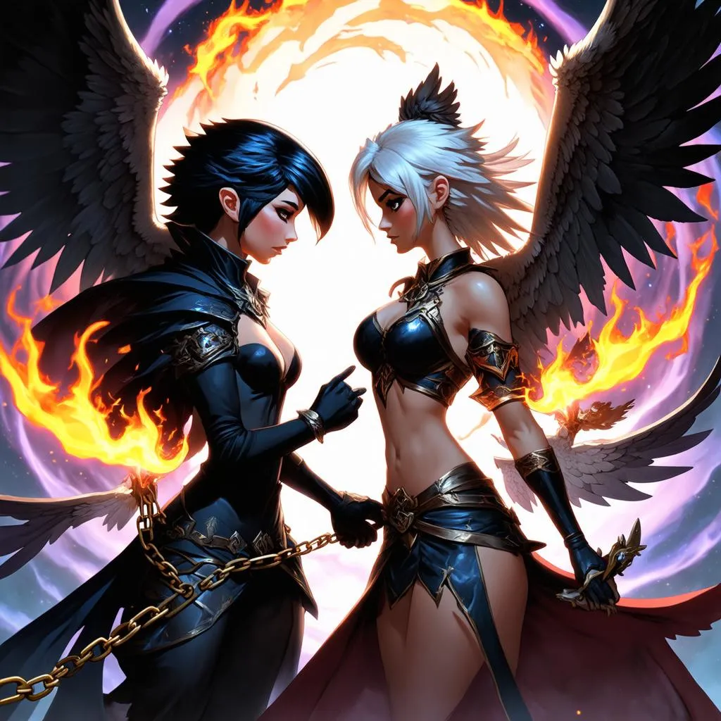 Morgana và Kayle Liên Minh Huyền Thoại