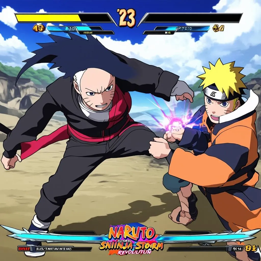 Cảnh chơi game Naruto Shippuden Ultimate Ninja Storm Revolution