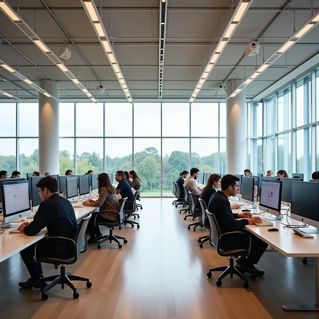 Nhân viên Apple làm việc tại Apple Park