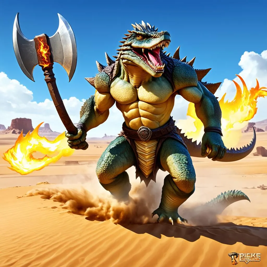 Renekton chiến đấu trong sa mạc