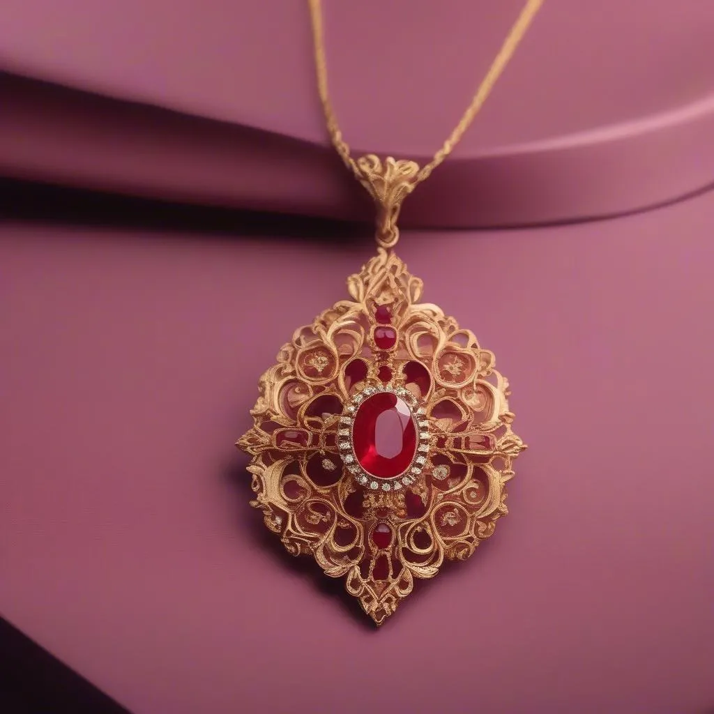 đá ruby lục yên trang sức