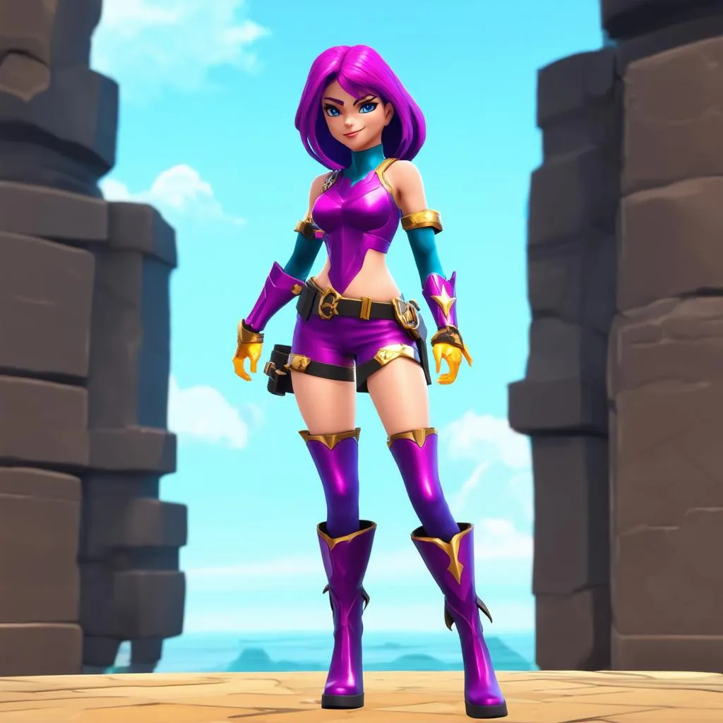 Character wearing Starfire Boots