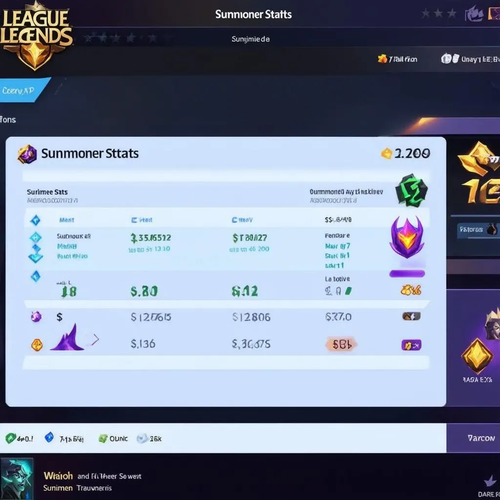 Summoner Stats trong League of Legends