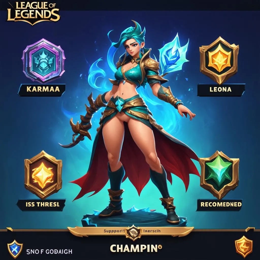 Support champion with items