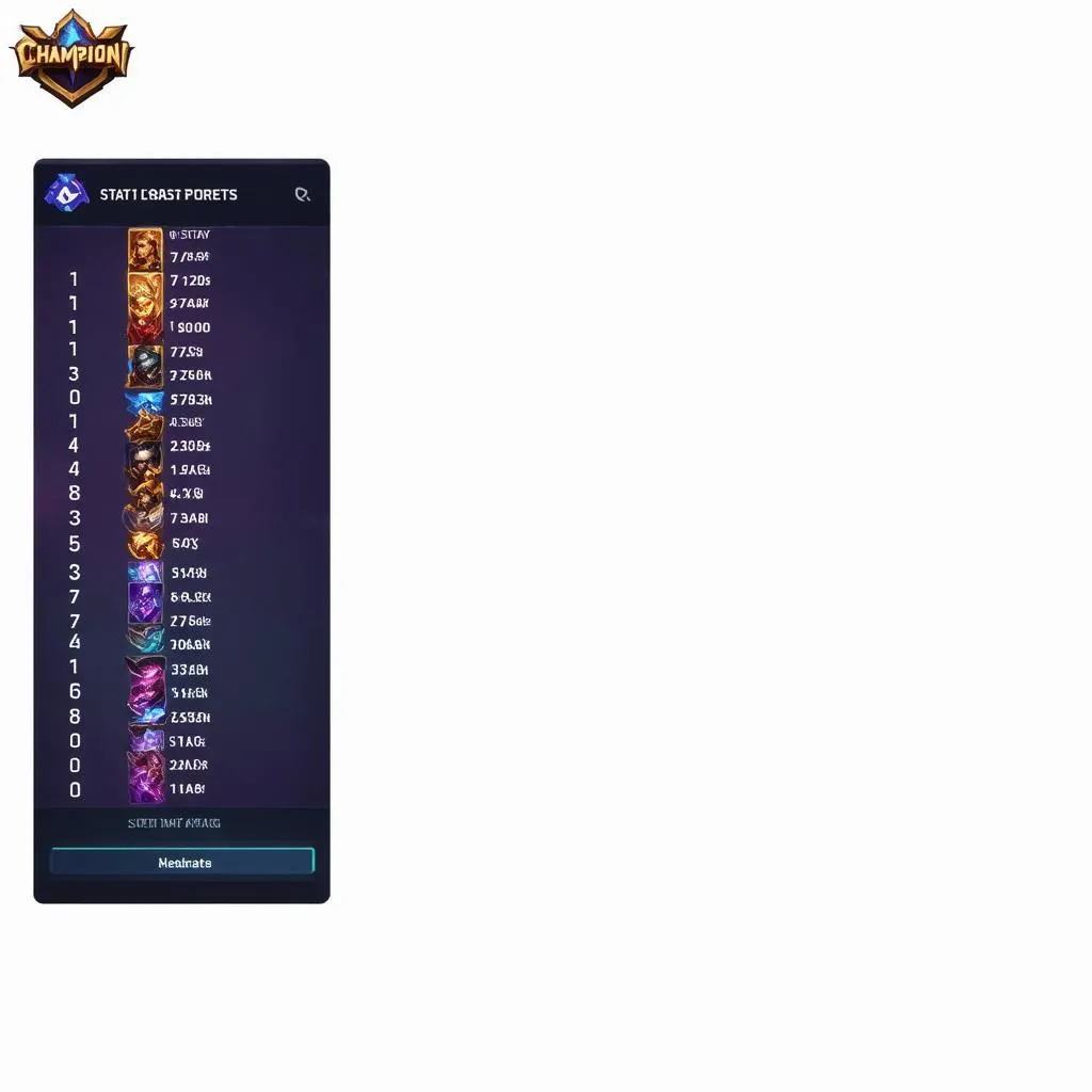 Ví dụ về TFT Stats