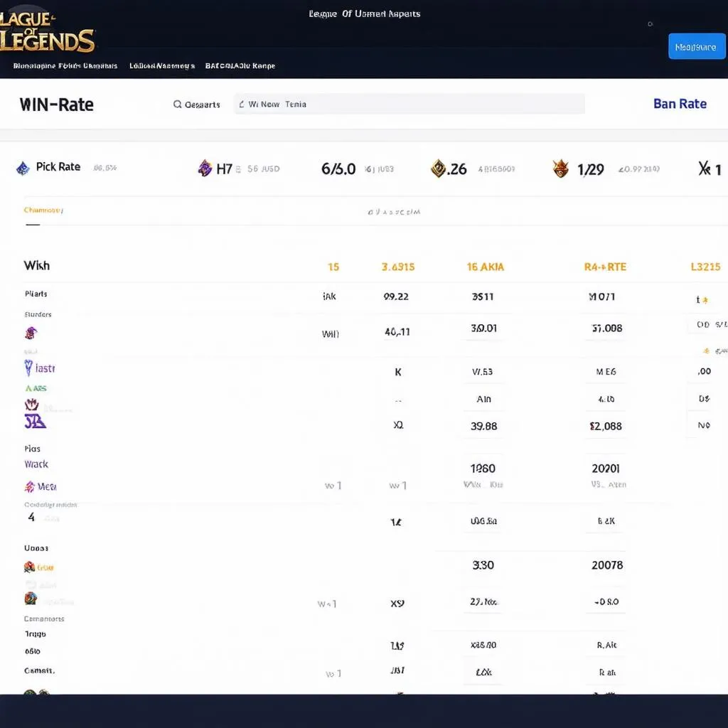 Bảng xếp hạng tướng trong League of Legends