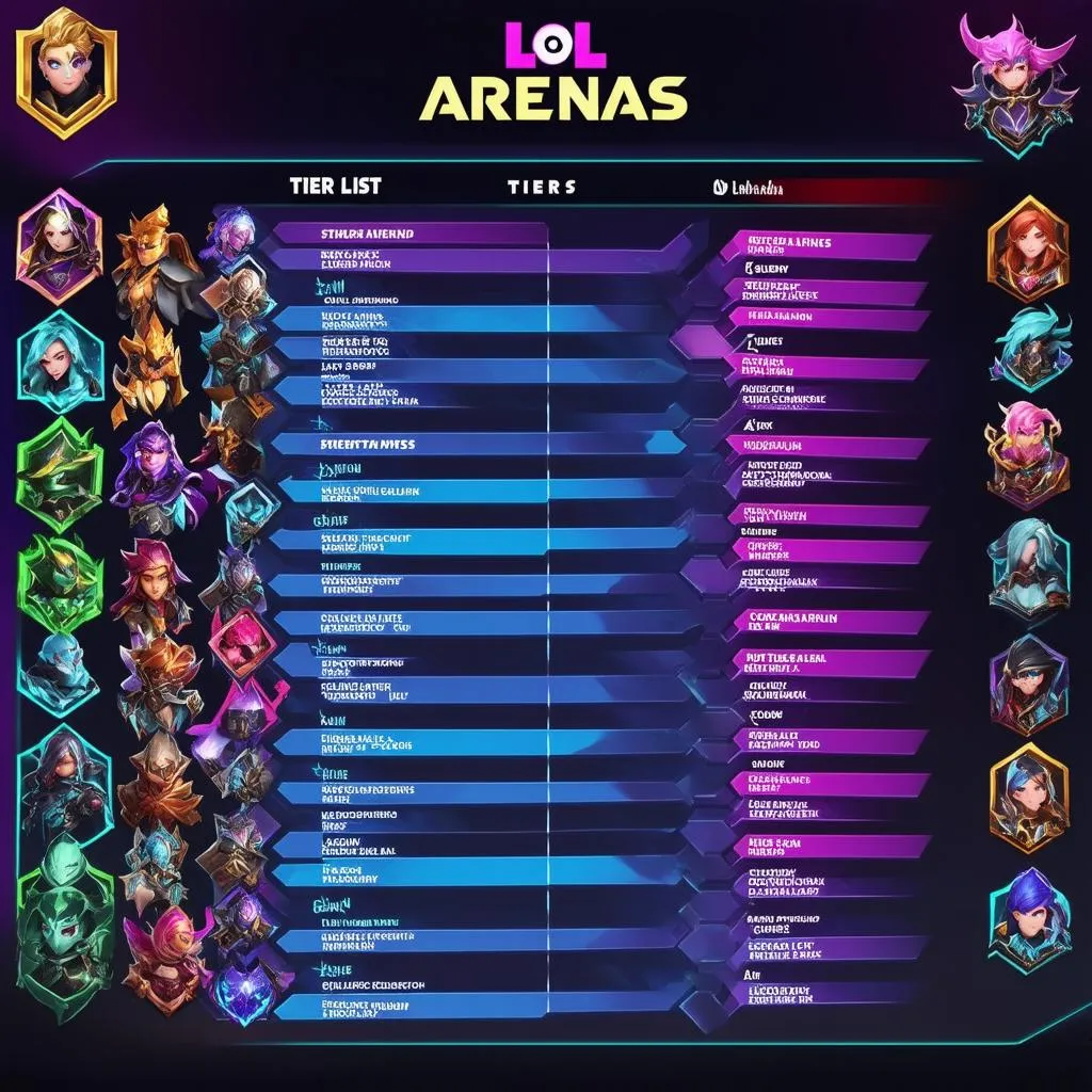 LOL Arenas Tier List: Bật Mí Bí Kíp Leo Rank Cực Chuẩn