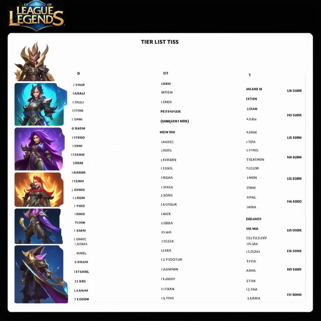 Tier list LoL top