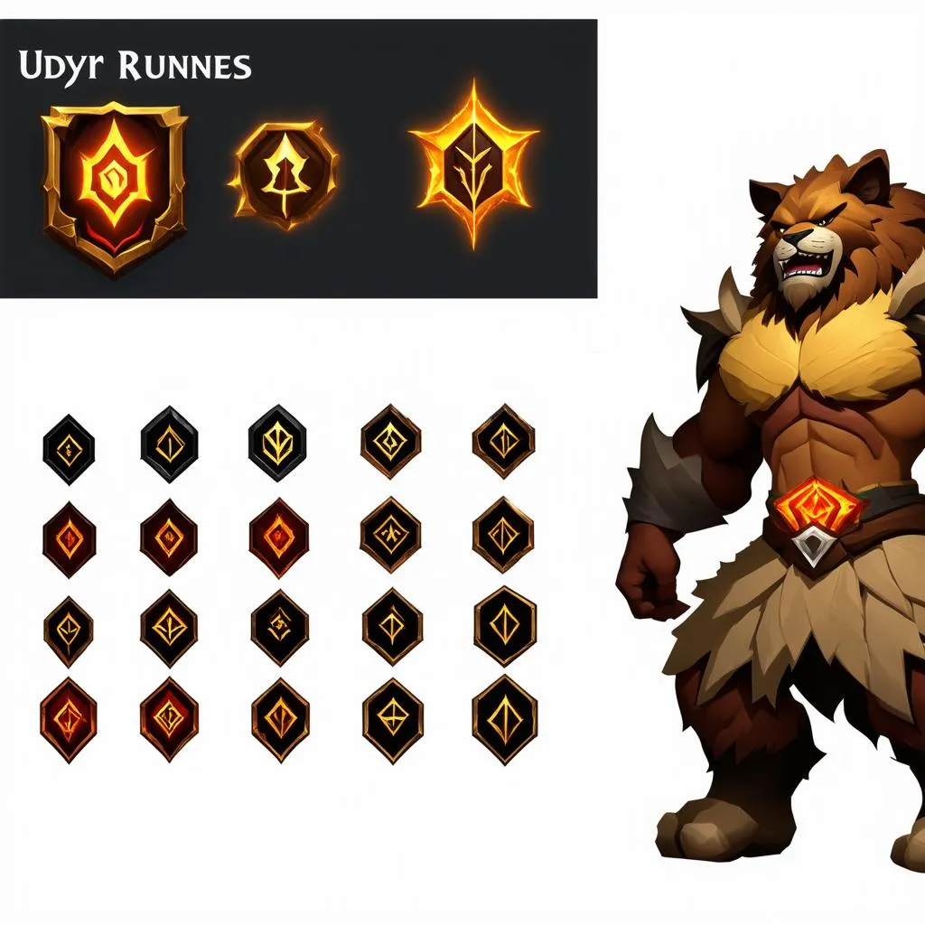 Runes phù hợp cho Udyr