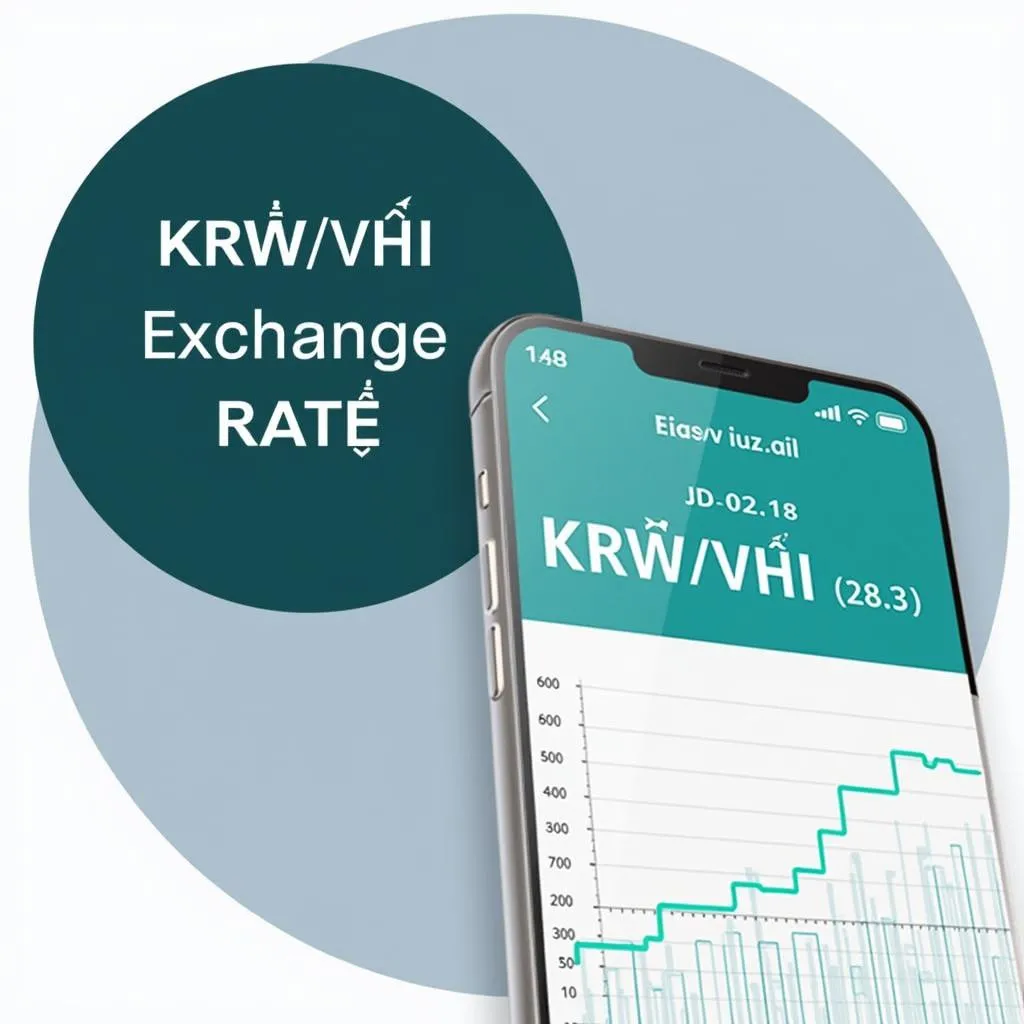 Giao diện ứng dụng theo dõi tỷ giá hối đoái KRW/VND