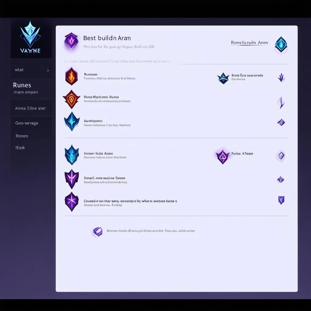 Vayne Aram Runes Guide