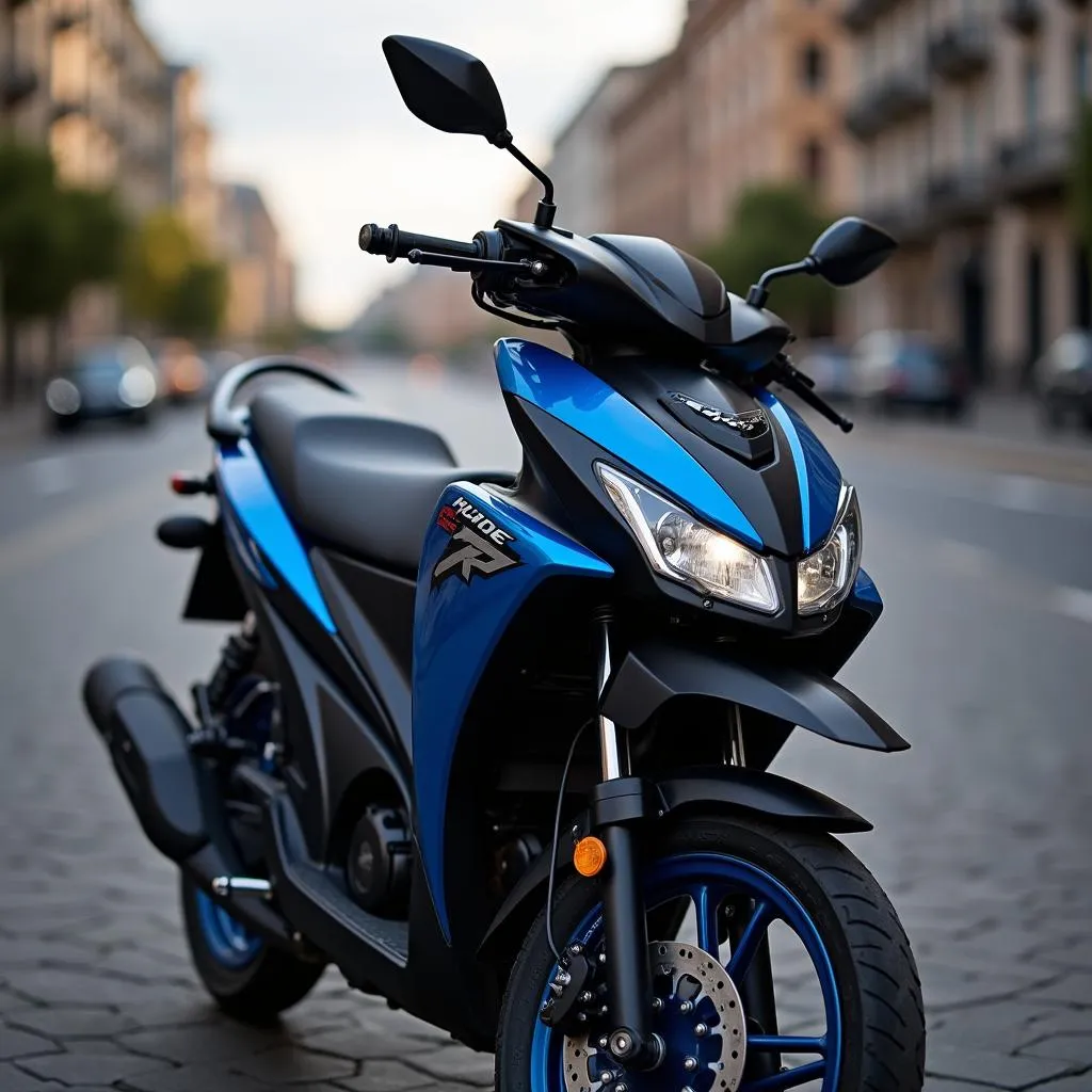 Honda Wave RS màu xanh đen