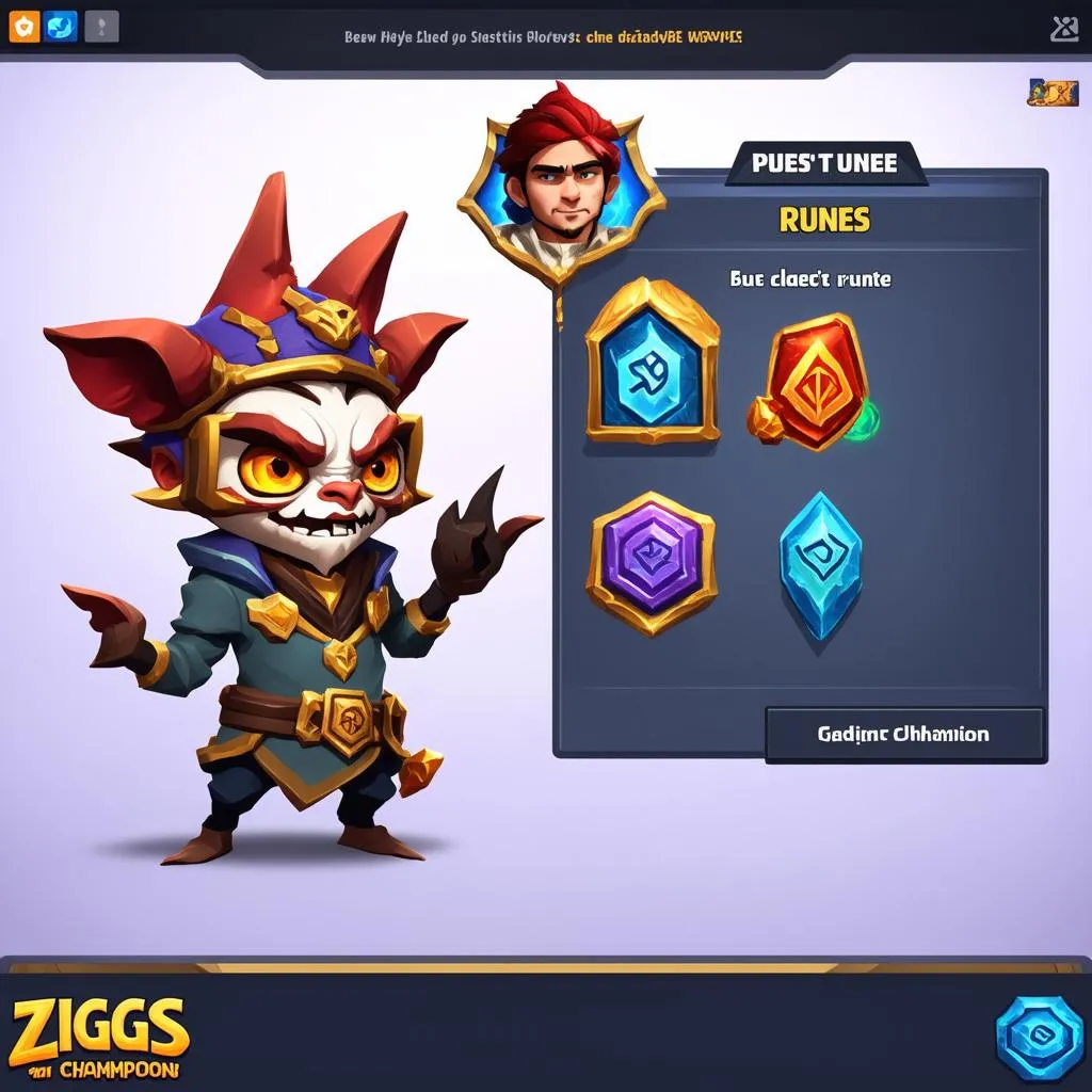 Ziggs lựa chọn tướng