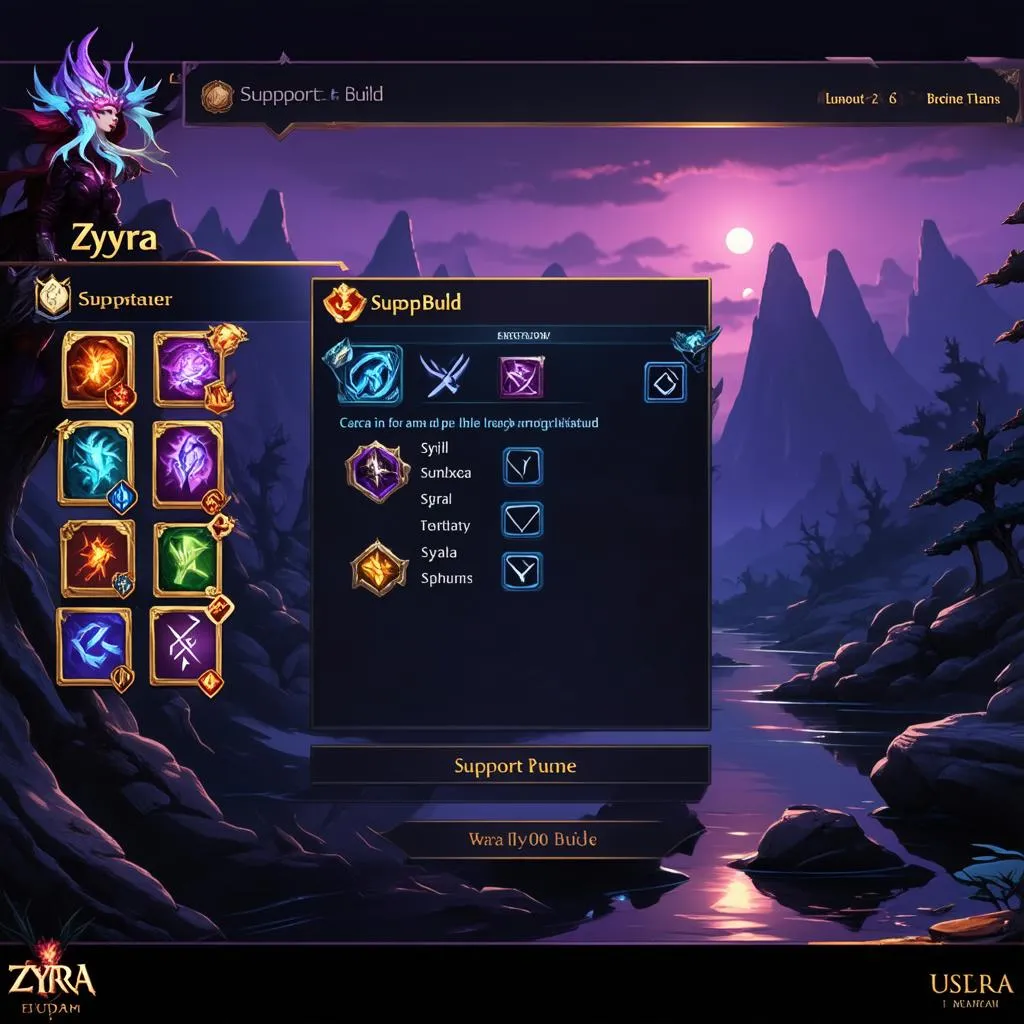 Zyra Support Build Items